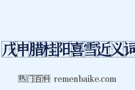 戊申腊桂阳喜雪近义词是什么意思的图片